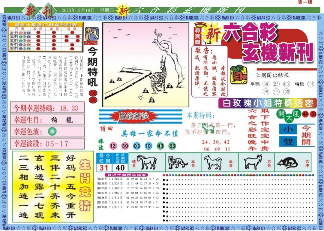 131期新六合彩特码新刊A[图]