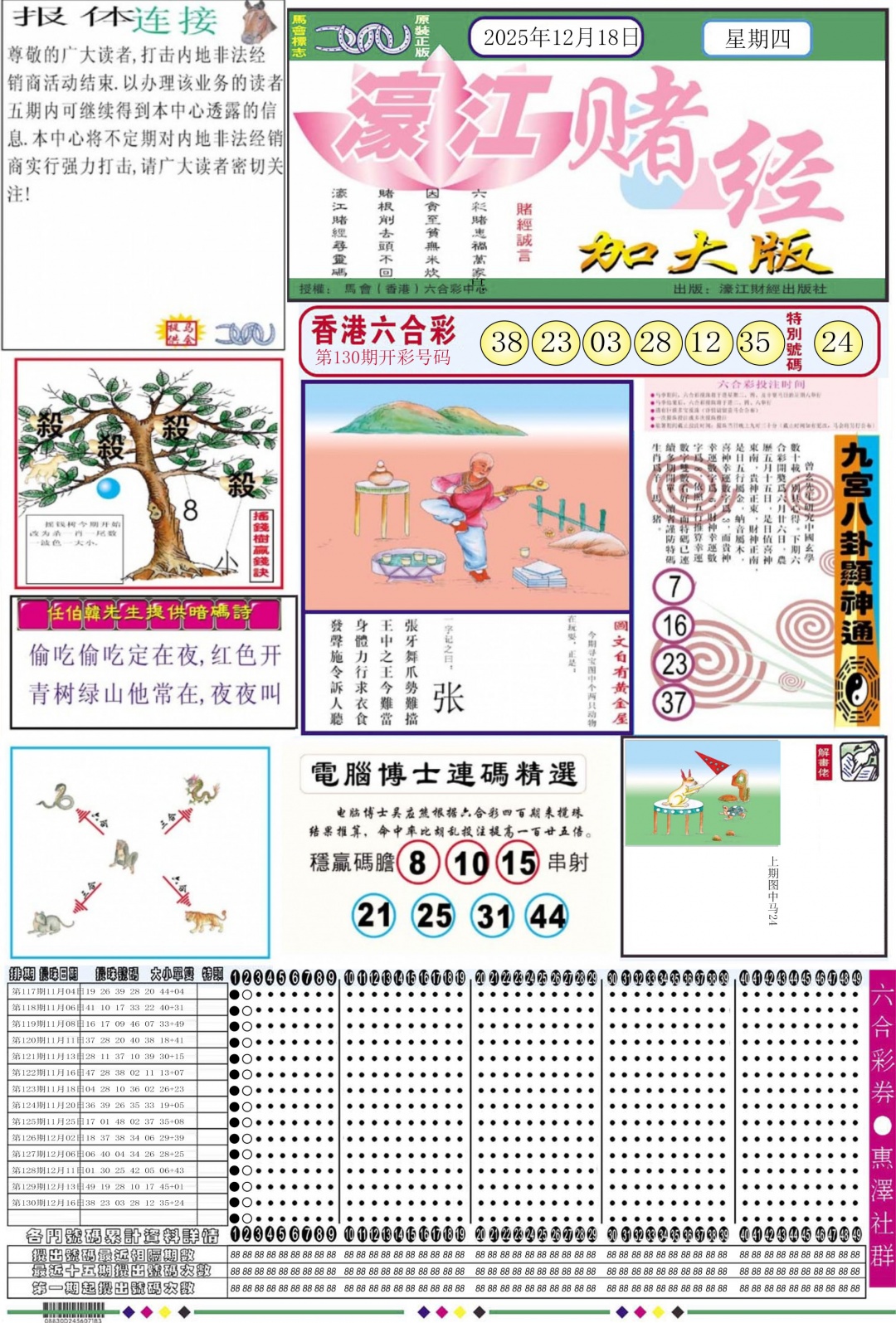 131期濠江赌经A加大版[图]