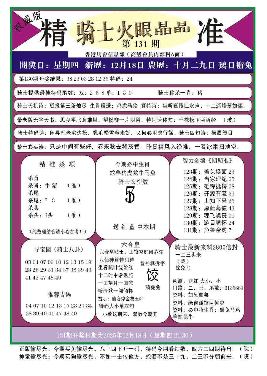 131期骑士火眼晶晶a[图]