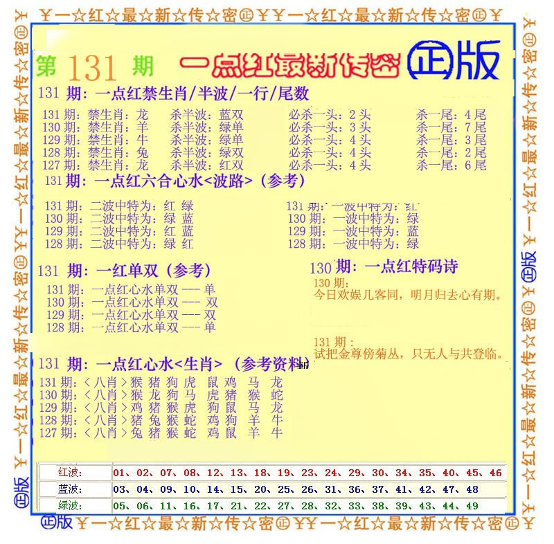 131期一点红最新传密[图]