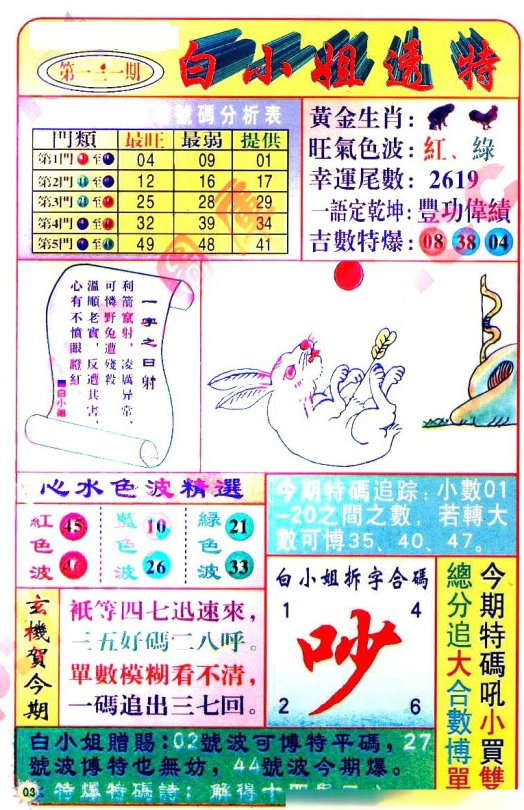 131期白小姐透特[图]