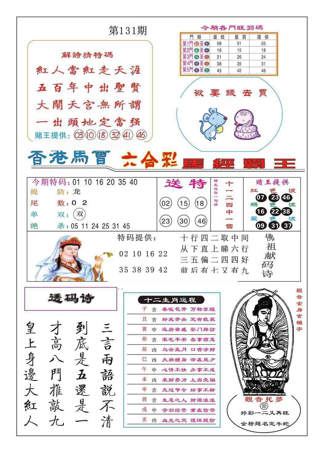 131期马经霸王[图]