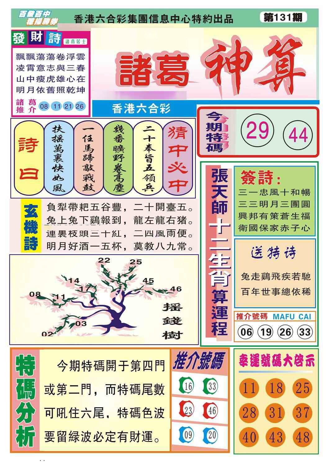 131期诸葛神算[图]