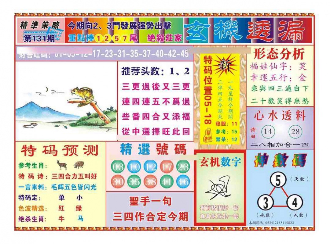 131期玄机透漏（新图）[图]