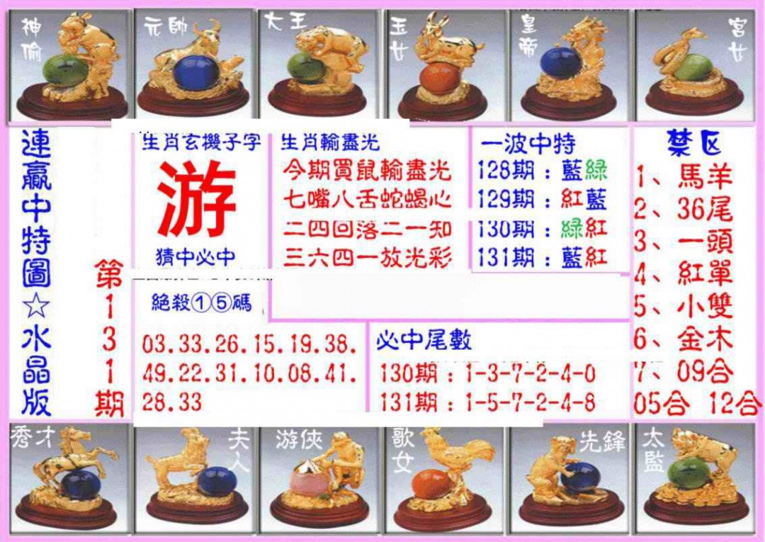 131期连赢中特图（水晶版）[图]