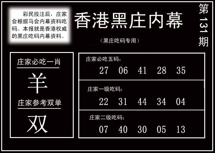 131期香港黑庄内幕[图]