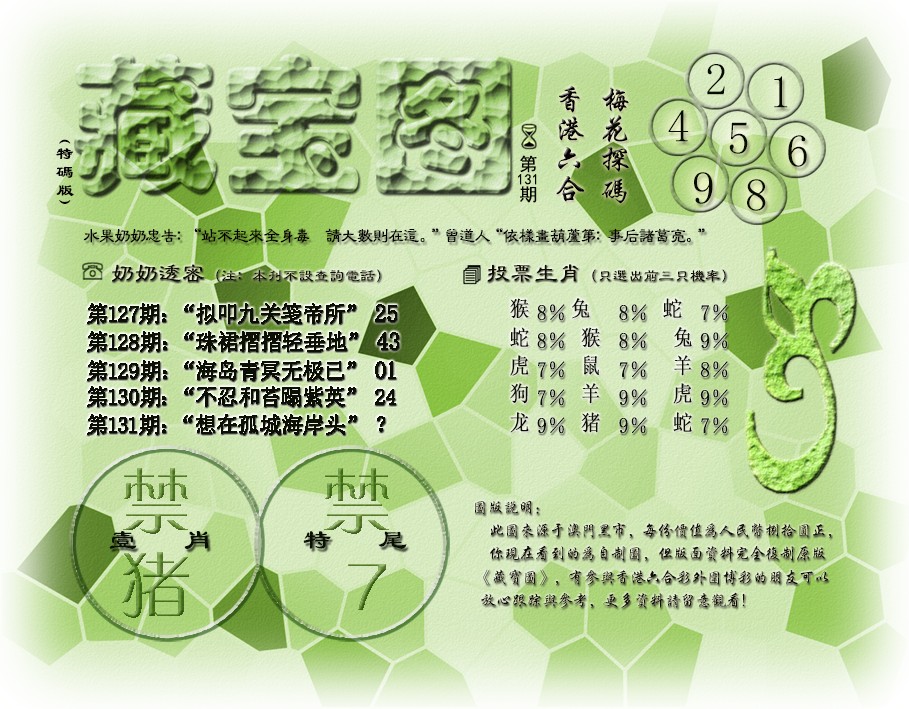 131期藏宝图(最老版)[图]