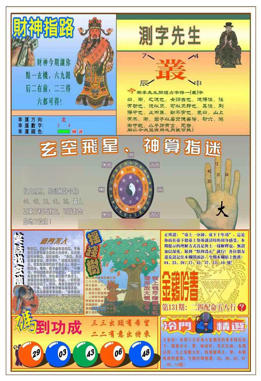 131期(新版)四柱预测B[图]