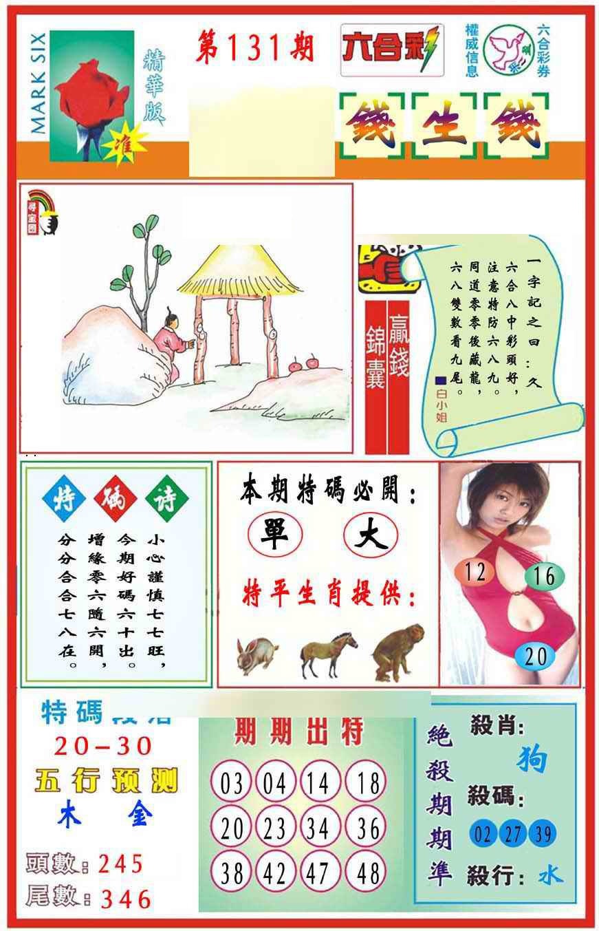 131期马经钱生钱(新图推荐)[图]