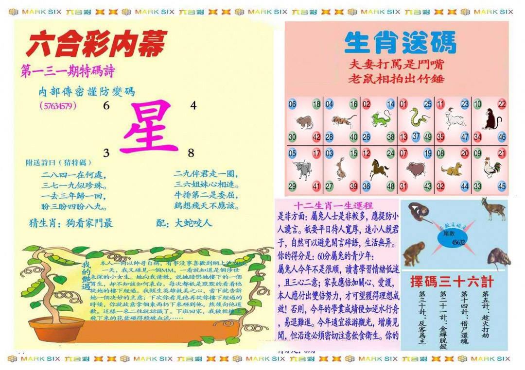 131期马经内幕B(新图推荐)[图]