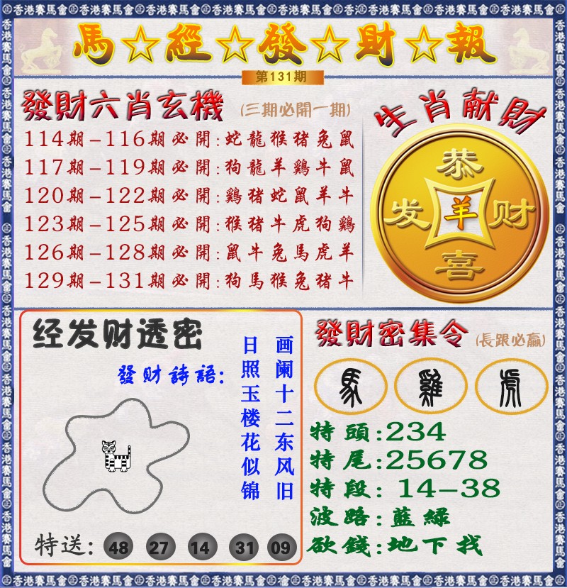 131期马经发财报（荐）[图]