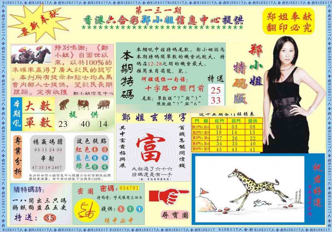 131期郑小姐特码报A[图]